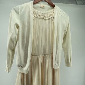 Crewcuts Girls Dress paired with Cardigan